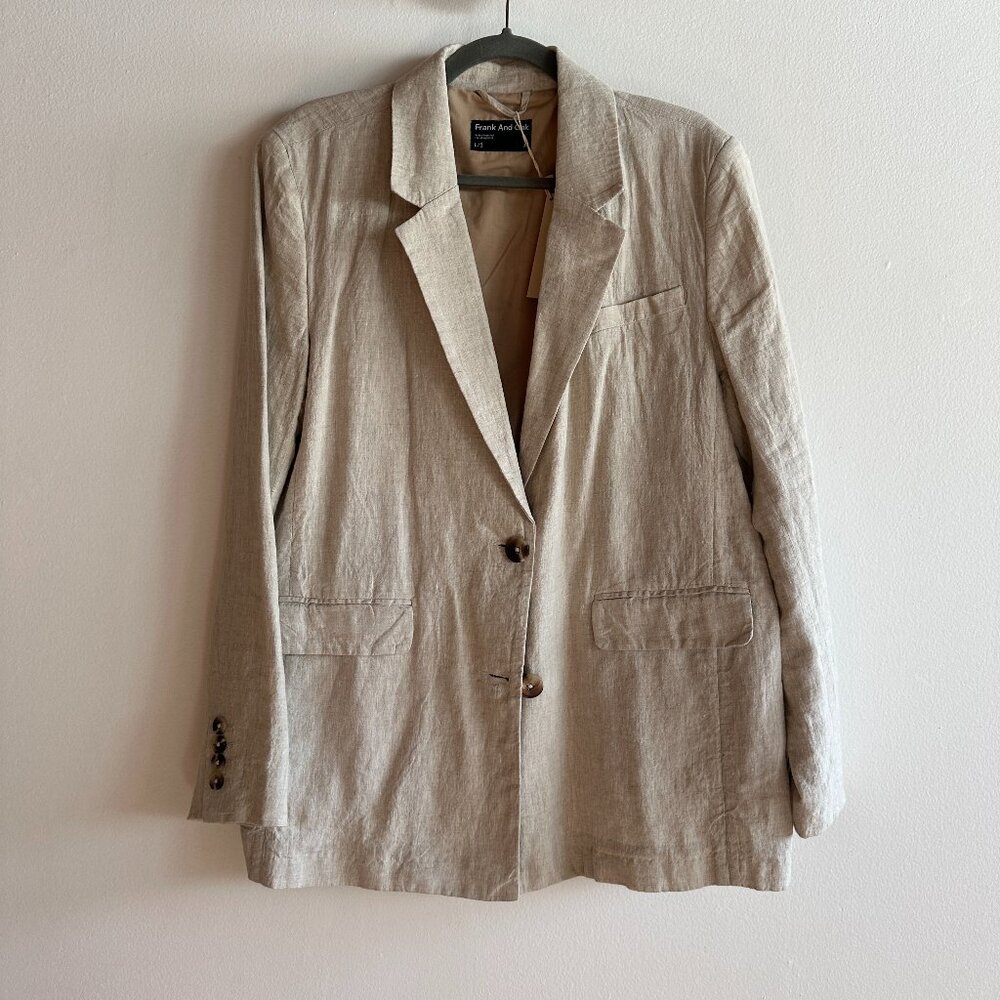 NWT Frank And Oak Linen Blazer